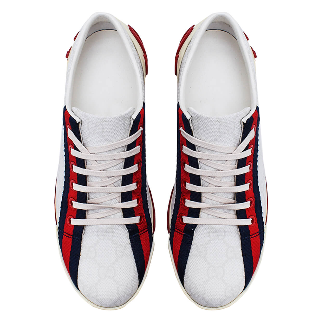 Gucci - White Canvas Modello Tennis Sneaker 37